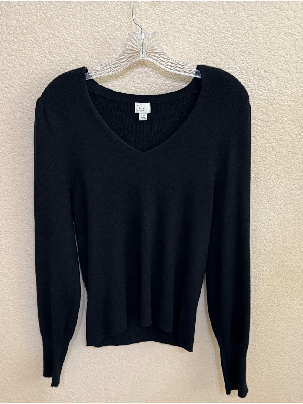 a new day Black V-Neck Lightweight Women's Sweater